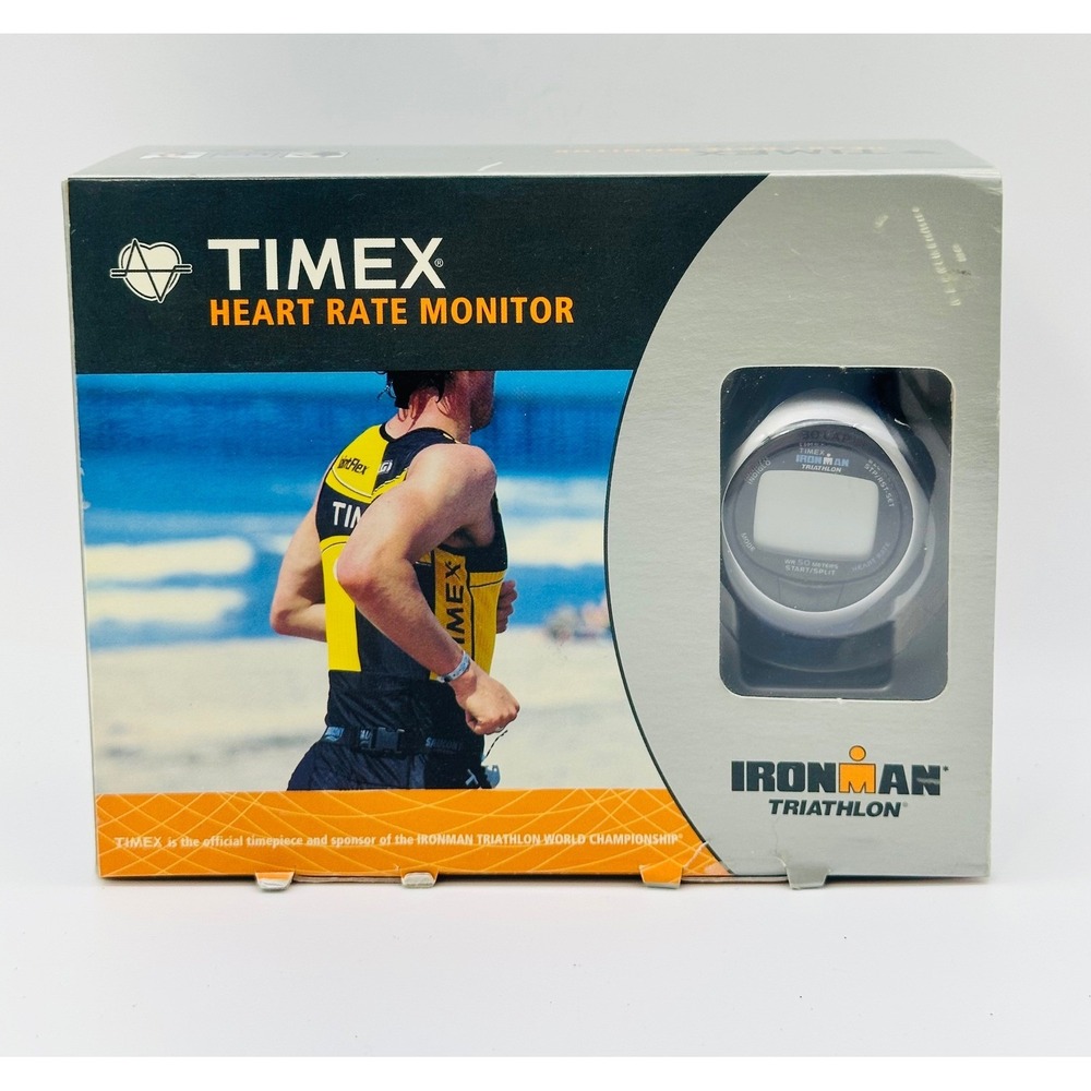 Timex Ironman Triathlon Heart Rate Monitor Watch 30-Lap Indiglo 5C411 New Box